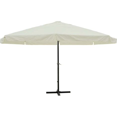 Maison Exclusive - Sonnenschirm Weiß Aluminium 500 cm (1/5)