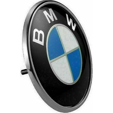 Emblème BMW 82mm pour capot, logo voiture accessoire extérieur, badge métal bleu noir, pièce de remplacement universelle, décor auto élégant. (1/4)