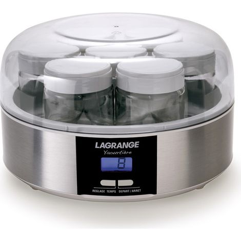 Lagrange 439101 Joghurtbereiter Aluminium Programmierbar 7 Tassen