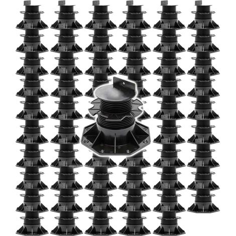 XPOtool Set 60 supporti per pavimenti galleggianti, altezza regolabile 60-128mm Max 2700 kg, Pavimenti Decking (1/5)