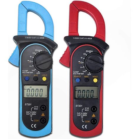 Digitales Zangenamperemeter Multimeter AC/DC Automatisches Voltmeter Spannungs- und Strommessung Blau (1/5)