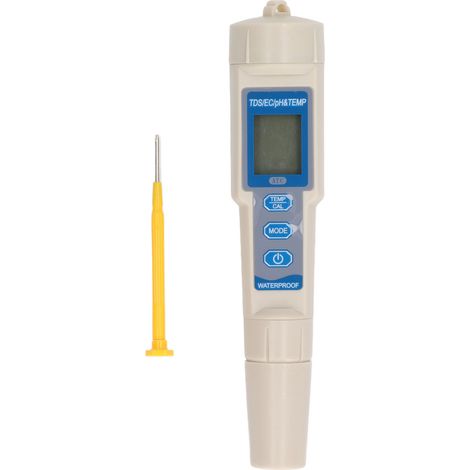Testeur de qualité d'eau intelligent 4 en 1 : pH, conductivité, TDS, température - Appareil portable étanche multi-paramètres pour aquaculture (1/5)