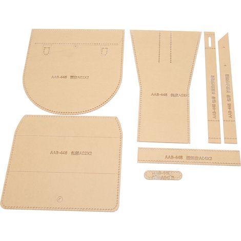 Sac à bandoulière, gabarit acrylique transparent de précision, pochoir léger pour sacoche DIY, création maroquinerie, outil de coupe réutilisable (1/5)