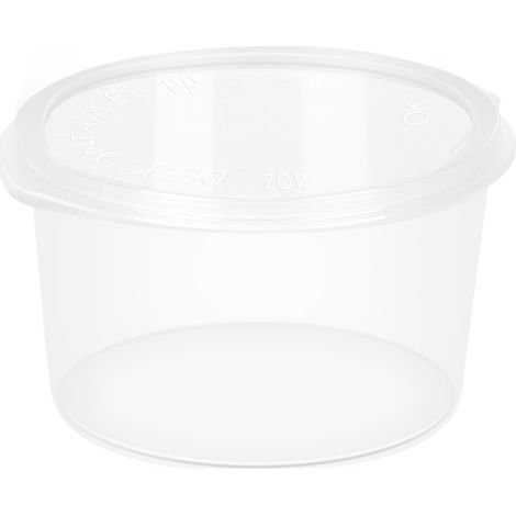 Récipients À Slime - Gobelets Portionnés Avec Couvercle Articulé - Pour Sauce Et Condiments - Lot De 50 Pièces (1/5)