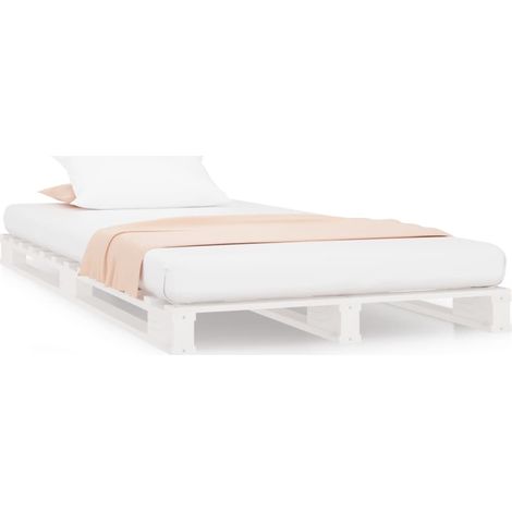 Maison Exclusive - Cama de palets madera maciza pino blanca peque