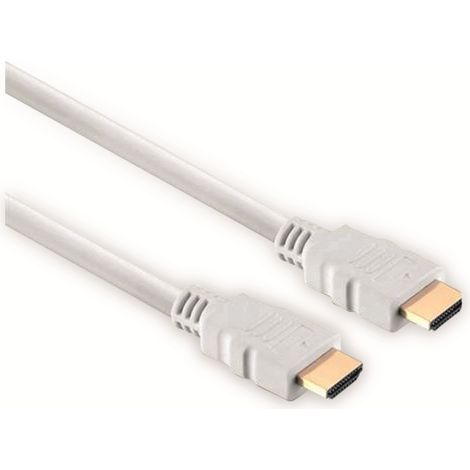Câble HDMI S-IMPULS, HIGH SPEED WITH ETHERNET, 2 m, blanc