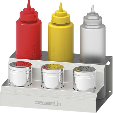 Porte-bouteilles à sauce et épices - 3x1L + 3x340g - Casselin