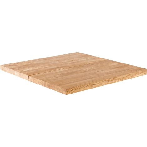 Plateau de table en chêne naturel - 70 x 70 x 2 cm