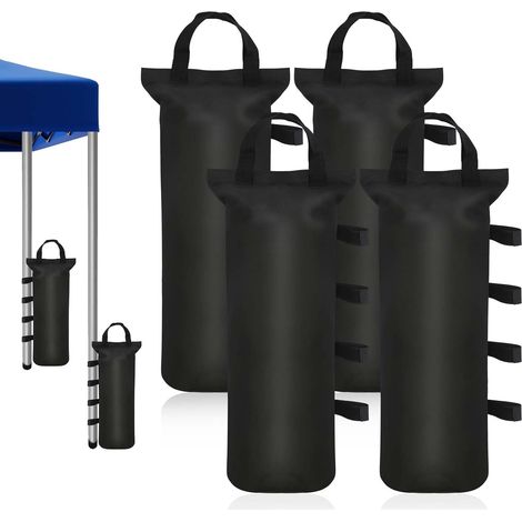 Lot de 4 Sacs de Sable pour tonnelle, Sable Haute Performance 600D, Poids pour Pieds de tonnelle, Sacs de lestage pour auvent Pop up (1/5)