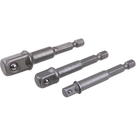 LEVIOR Juego de adaptadores para taladro 1/4", 3/8", 1/2" 18604.01