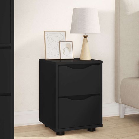 vidaXL Comodino Nero 30,5 x 30 x 43 cm Legno ingegnerizzato (1/5)