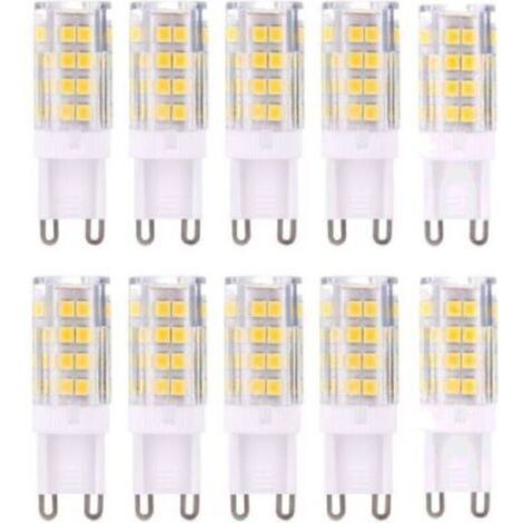 G9 LED-Lampen, warmweiß 3000 K, 5 W. Entspricht einer 40-W-Halogenlampe und 420 Lumen, nicht dimmbar, 10er-Packung.