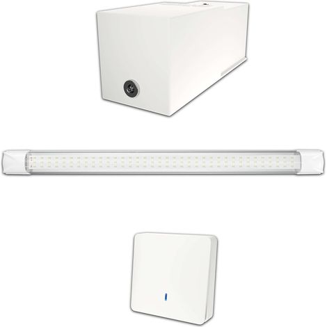 Kit éclairage sans fil garage box cave sous sol - 1 réglette led - 1 Batterie - 1 interrupteur radio - Gamme ACCESS 1100 lumens (1/5)