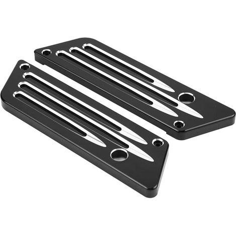 Couvercles de Loquet de Sacoche de Moto en Aluminium CNC – Paire Noire élégante pour Les Modèles Touring 1993-2013 avec Construction Antirouille Durable Mots-clés Housses de Loquet de (1/5)