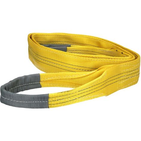 Élingue plate double bande 3 000 kg 4 mètres couleur jaune. (1/5)