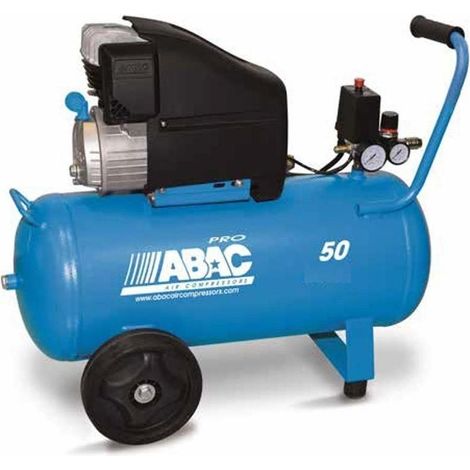 COMPRESOR ABAC 2,5HP 50L MONTECARLO L25 USO MEDIO 1 PISTON (1/2)