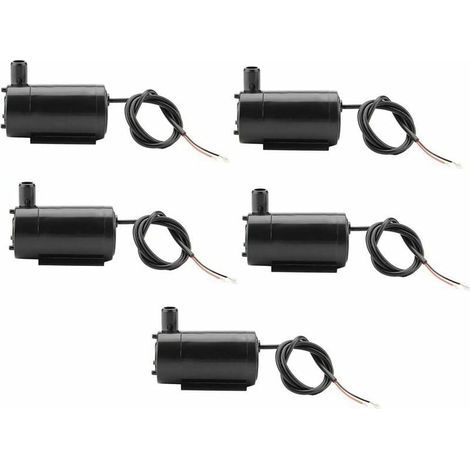 Pompe À Eau Mini - 3 W - 220 V CA / 3-5 V CC - Immergée En Plastique - Pour Aquarium Fontaine Hydroponie - 5 Pièces (1/5)