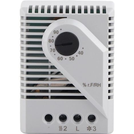 MFR012 Régulateur D\'humidité, Contrôleur D\'humidité Mécanique, Hygrostat pour Déshumidificateur Humidificateur Reptiles Serre Ventilateur D\'extraction Fermentation(MFR012)