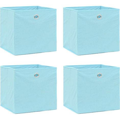 vidaXL Storage Boxes 4 pcs Non-woven Fabric 28x28x28 cm Baby Blue