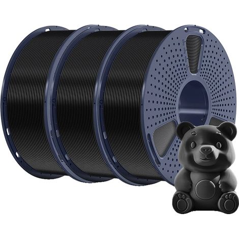 Opzioni di filamento per la stampa 3D: PLA, PETG e ABS, PLAPLUS nero (1/2)
