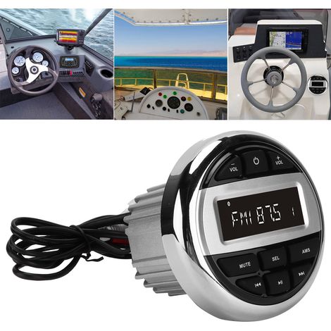 Marine-Accessoires für Badezimmer und Saunen, wasserdicht mit Bluetooth, MP3-Player, Bluetooth-Lautsprecher (Fernbedienung mit Batterien enthalten). (1/5)