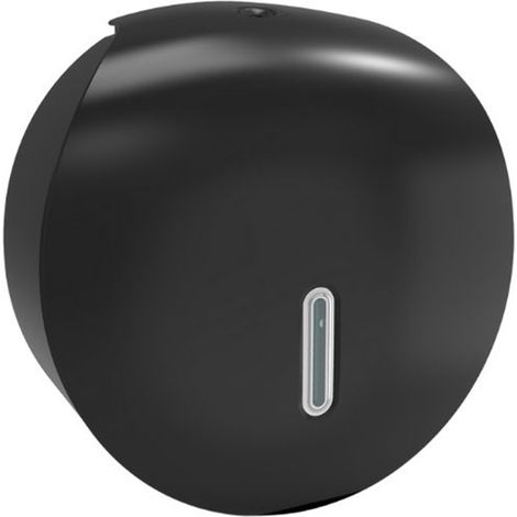 Distributeur de papier toilette noir rond avec clé 293×298 mm - Deluxe  Tecom