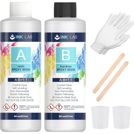 Résine Époxy 474ml transparente 1:1 avec durcisseur pour bois (1/5)