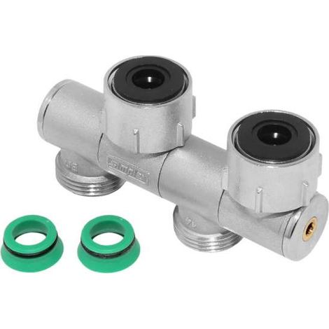 Simplex VARICON N Hahnblock Eck/Durchgang verdrehbar für Heizkörper mit Eurokonus 3/4 AG F12002