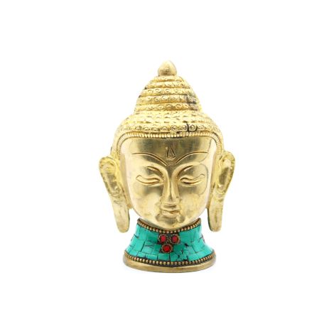Figure de Bouddha en Laiton - Tête Lrg - 11,5 cm- Vendu par 1 (1/4)