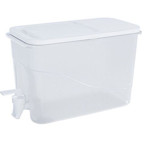 Distributeur d'eau de grande capacité (4L) avec robinets,Distributeur de boissons pour réfrigérateurs,Bouteille d'eau froide avec couvercle,pour les fêtes,les voyages,les pique-niques - lait,jus,sodas (1/4)