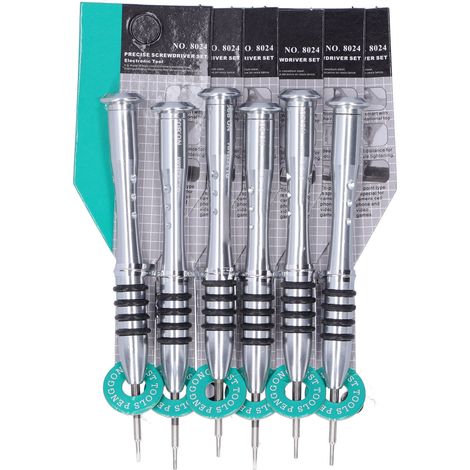 Lot de 6 tournevis en acier au chrome-vanadium, embout pentalobe 1,2 x 25 mm, kit de réparation de précision pour démontage (1/5)