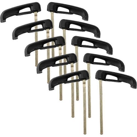Lot de 10 lames vierges de clés de voiture à distance pour BMW X1 X3 X4 X5 X6 F15 F16 F48 G30 G38 525 540 730 740 Série 1 2 5 7 218i (1/5)