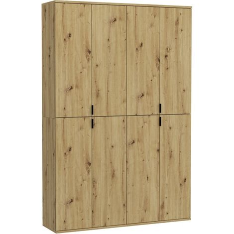 Armadio BODITE – 8 porte – Rovere chiaro – Eleganza e grande capacità