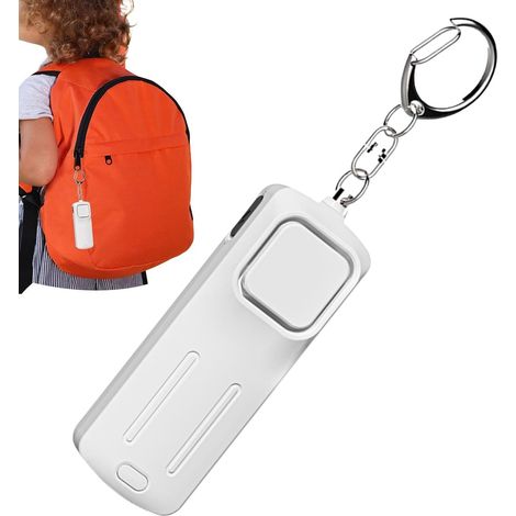 Alarma personal, pequeña luz LED portátil e impermeable, alarma de seguridad impermeable para mujeres, niñas y niños, sirena de seguridad nocturna, alerta de protección sonora para exteriores (1/5)