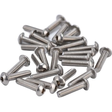 Vis M4 tête cylindrique creuse zinguée, lot de 100 pièces, acier galvanisé pour machines industrielles de précision, 2802-0004-0016 (1/5)
