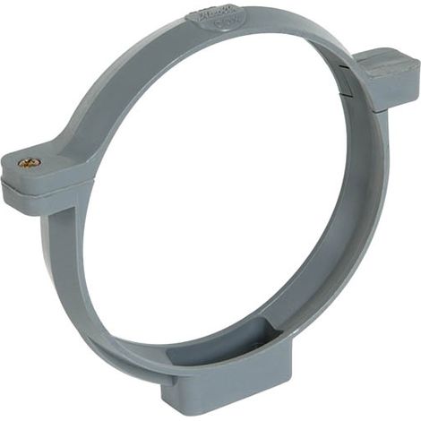 Nicoll – Collier de serrage à bride insert p.7/150 Ø125 gris – Moulé en polypropylène – Pour fixation canalisations PVC – Épaisseur 17mm
