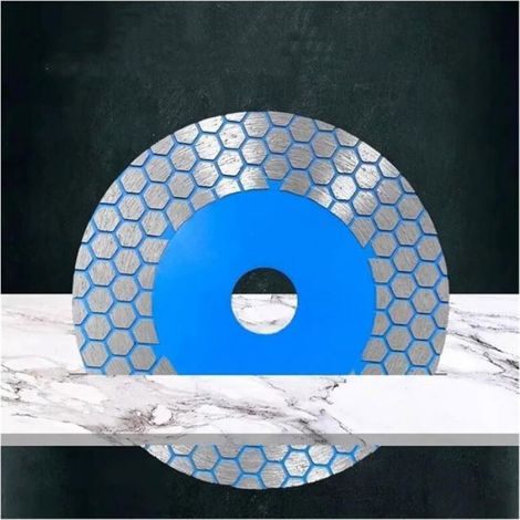 Disque de coupe diamanté - - 125 mm - Bleu - Coupe à sec - Meulage - Carrelage - Céramique - Marbre (1/4)