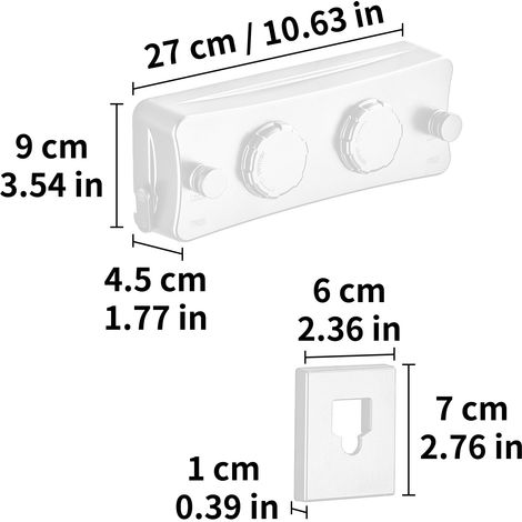 Stendibiancheria retrattile resistente - Montaggio a parete - Facile da appendere - Blocco di sospensione per evitare cedimenti (due linee, bianco) (1/4)