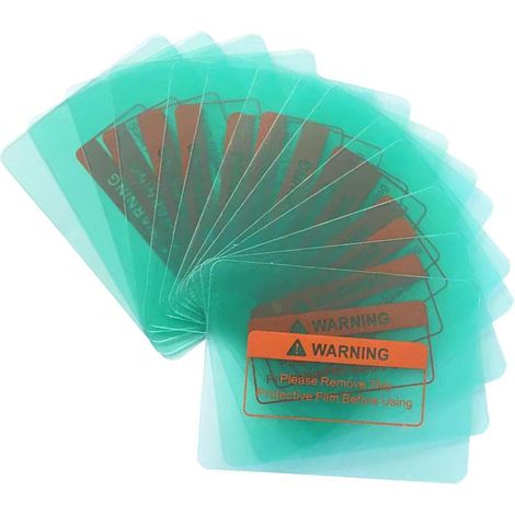 Lot de 20 disques de rechange, 11 x 9 cm, verre de protection anti-soudure, transparent, variateur automatique, film de protection en PC (1/5)