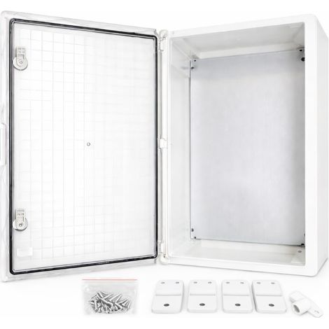 WEBMATEL Armario Eléctrico Estanco 600x400x200 IP65 IK08 ABS con Puerta Opaca Transparente y Placa de Montaje Galvanizada Incluida (1/5)