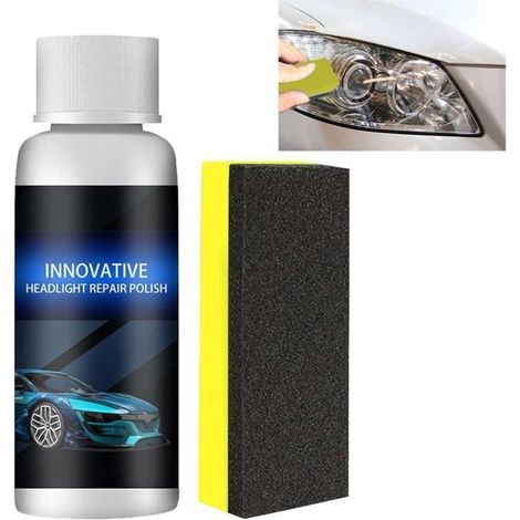 Liquide de Polissage de Phare de Voiture,Liquide de Réparation de Phares de Voiture,20ML (1/4)