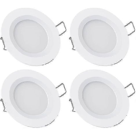 Plafonniers LED encastrés en aluminium, 4 x 3 W, 3200 K, 12 V, à intensité variable, pour camping-car et bateau (1/4)