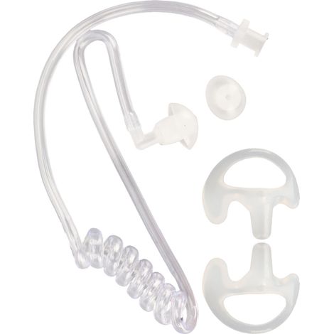 Tube Acoustique Ergonomique Transparent avec Écouteurs, Tube en Spirale Clair pour Remplacement (1/5)