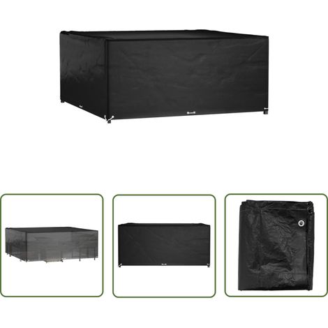 The Living Store Housse de salon de jardin 16 œillets 300x300x75 cm carré - Housses De Meubles D'extérieur - Housse De Jardin - Protection Mobilier Extérieur - Housse Rotin - Housse Anti Uv (1/5)