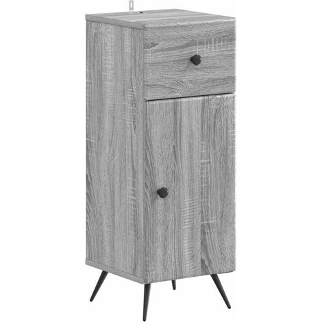 Bathroom Storage Cainet BREDA Grey Sonoma 30 x 31 x 80 cm vidaXL (1/5)