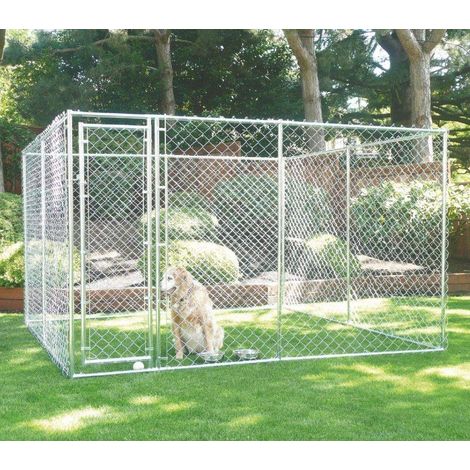 Bc-Elec – Parc à chiots 3x3x1.8m – Enclos modulable en acier galvanisé – RAD33 – Résistant à la rouille – Pour chiens et autres animaux