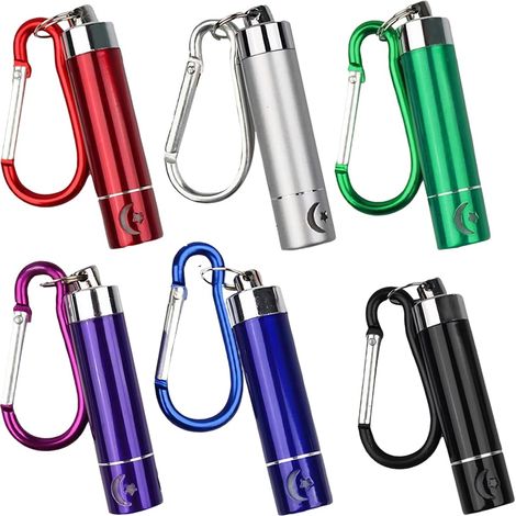 Mini Lampe de Poche LED en Aluminium 6 Pièces, Lampe Torche Portable Idéal pour Camping Lecture Cyclisme Barbecue Fête Randonnée Voyage (1/5)
