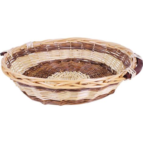 Cesto rotondo grosso in vimini, Ø47H12 cm (kit da 3) (1/3)