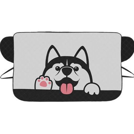Parasol Husky con protección solar y aislamiento térmico para scooter, ventana y parabrisas adecuados. (1/2)