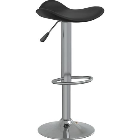 Maison Exclusive - Barhocker Schwarz Verchromter Stahl und Kunstl